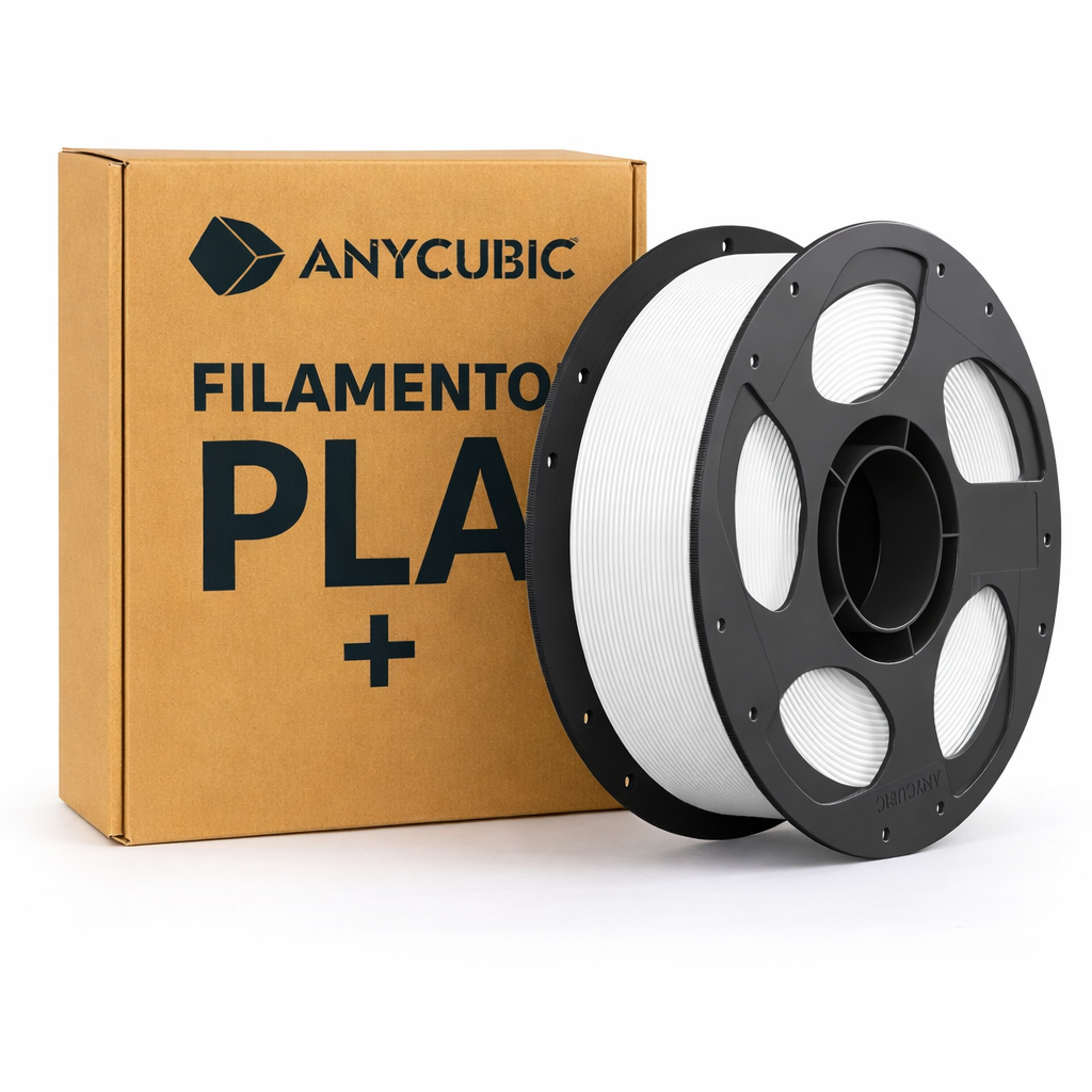 Filamento Anycubic Impresión 3d Pla Plus Premium 1.75mm 1kg Blanco
