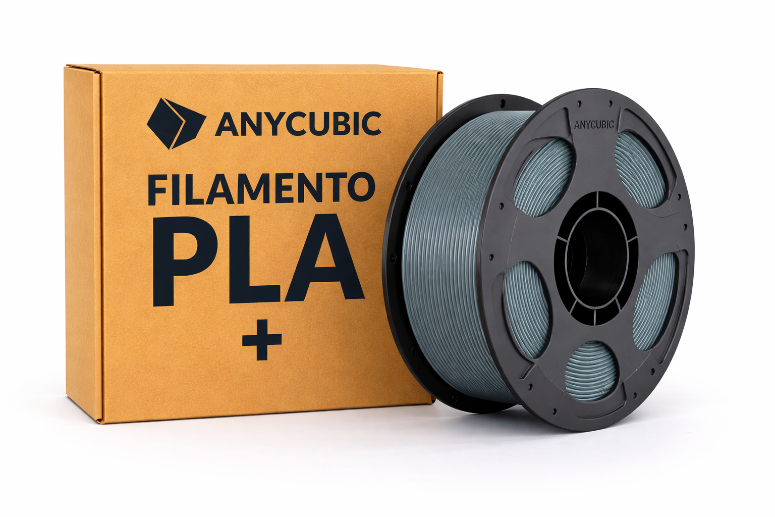 Filamento Anycubic Impresión 3d Pla Plus Premium 1.75mm 1kg Gris Texturizado