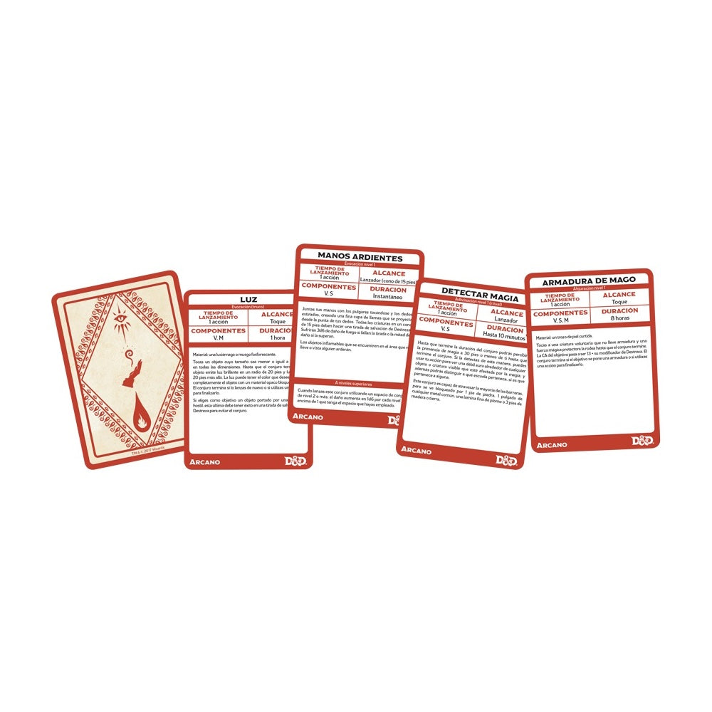 D&D Magia arcana / Cartas de conjuro