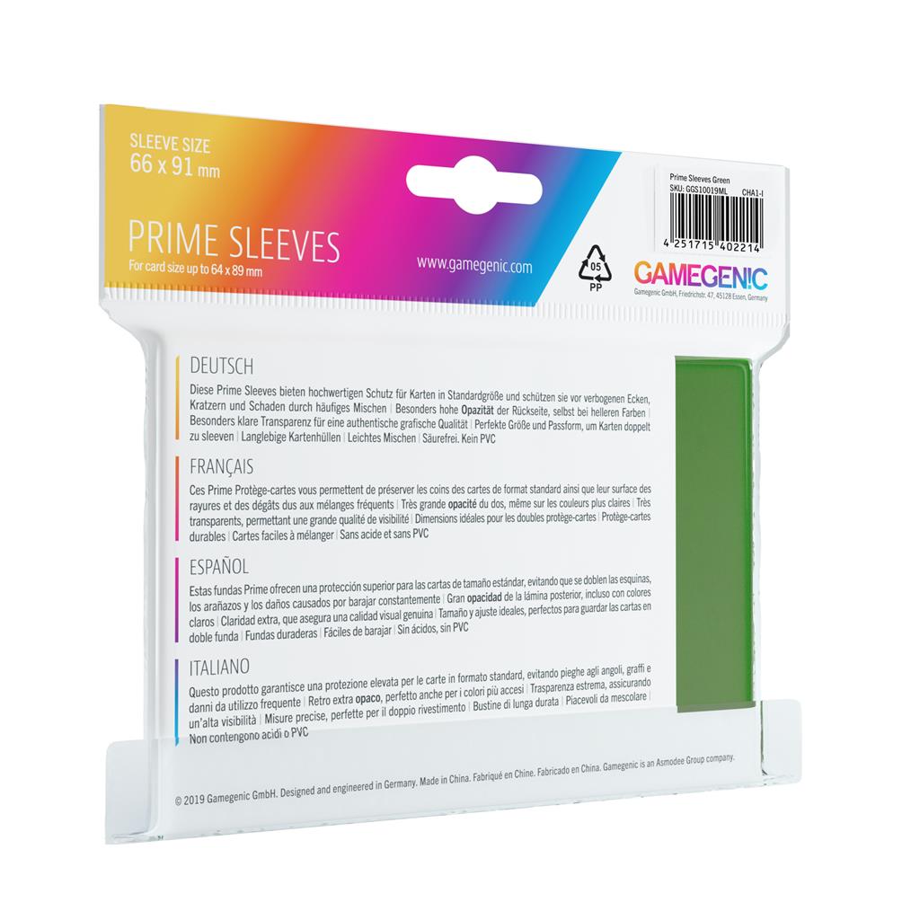 Fundas Gamegenic Standard Card verde 66X91mm X100