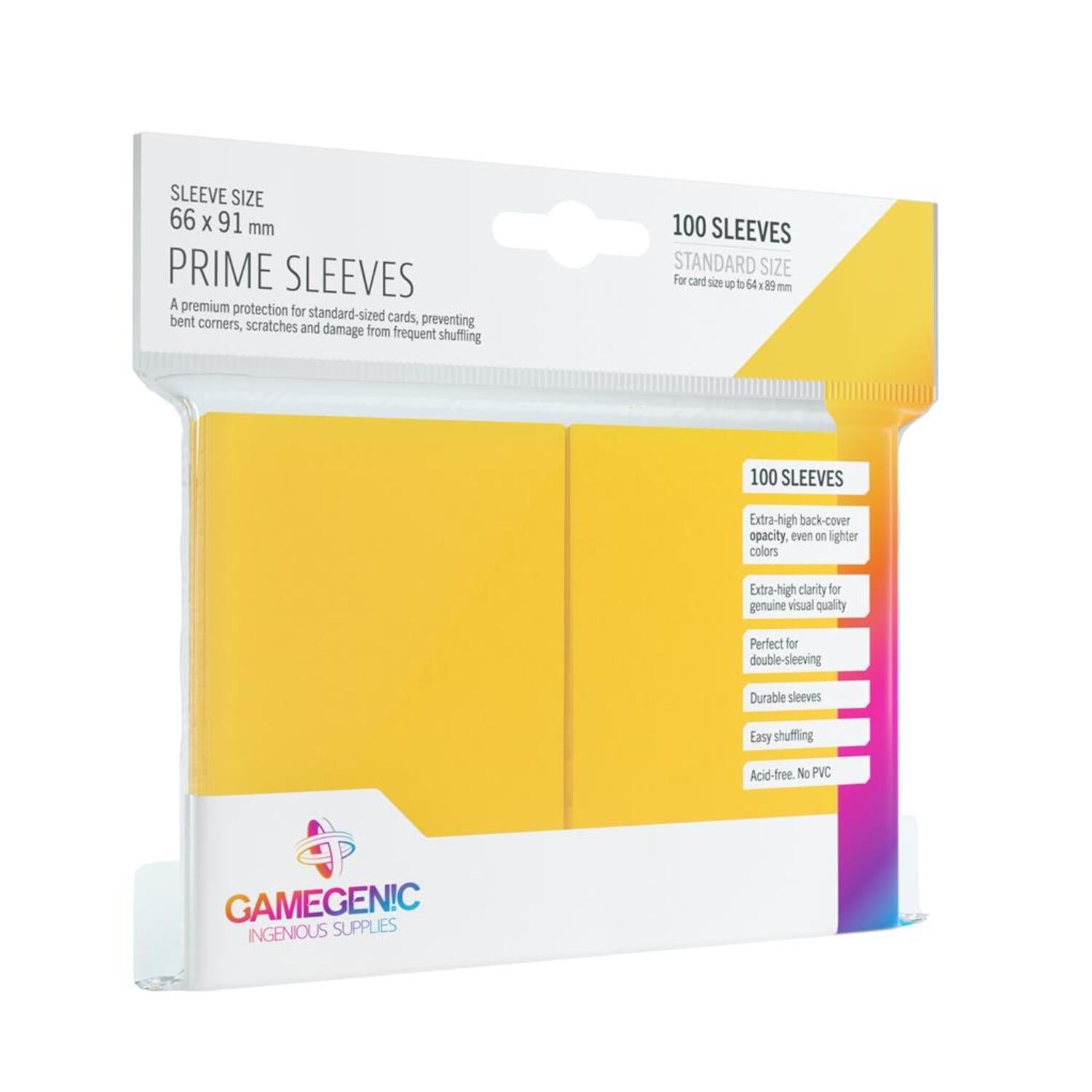 Fundas 66x91 mm - Prime Sleeves x100 - Amarillo