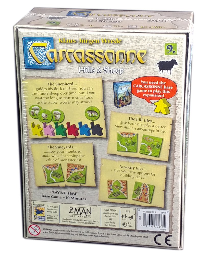 Carcassonne Exp 9: Hills & Sheep
