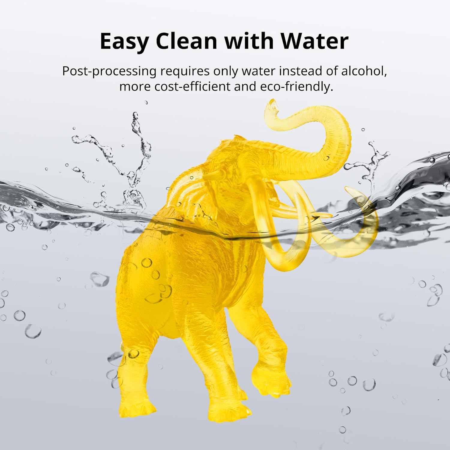 Resina Anycubic Water Wash 2.0 1Kg Amarillo Translucido
