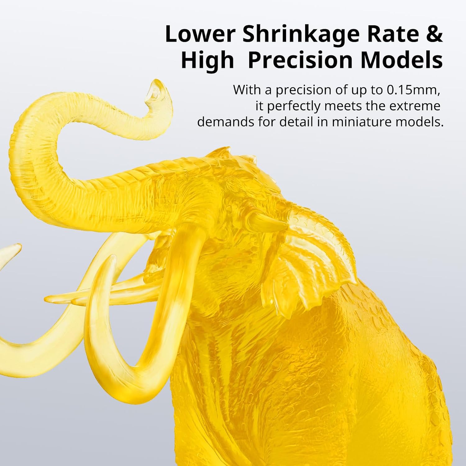 Resina Anycubic Water Wash 2.0 1Kg Amarillo Translucido