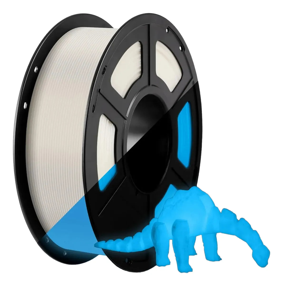 Filamento Anycubic Impresión 3d Pla Glow Blanco Brilla Azul 1kg 175mm