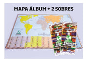 Luminias Mapa Album + 2 Sobres Países Del Mundo