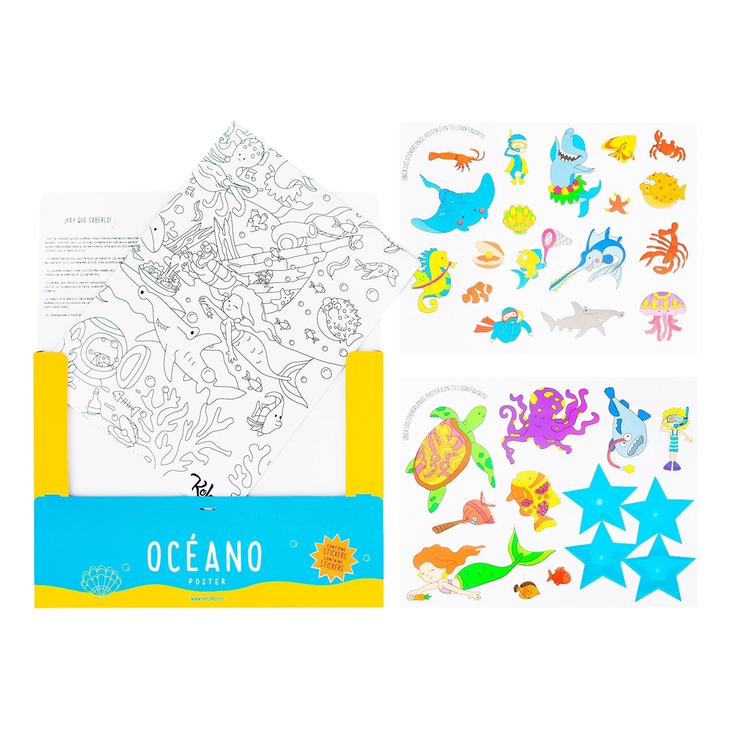 Poster Para Colorear: Oceano