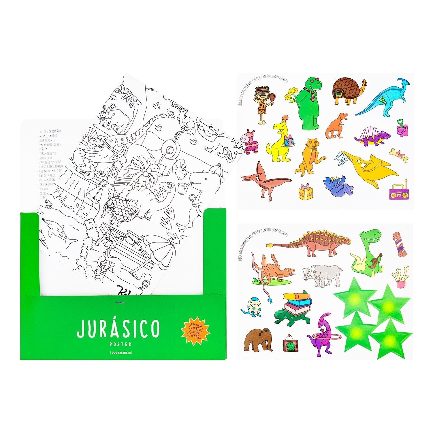 Poster Para Colorear: Jurasico