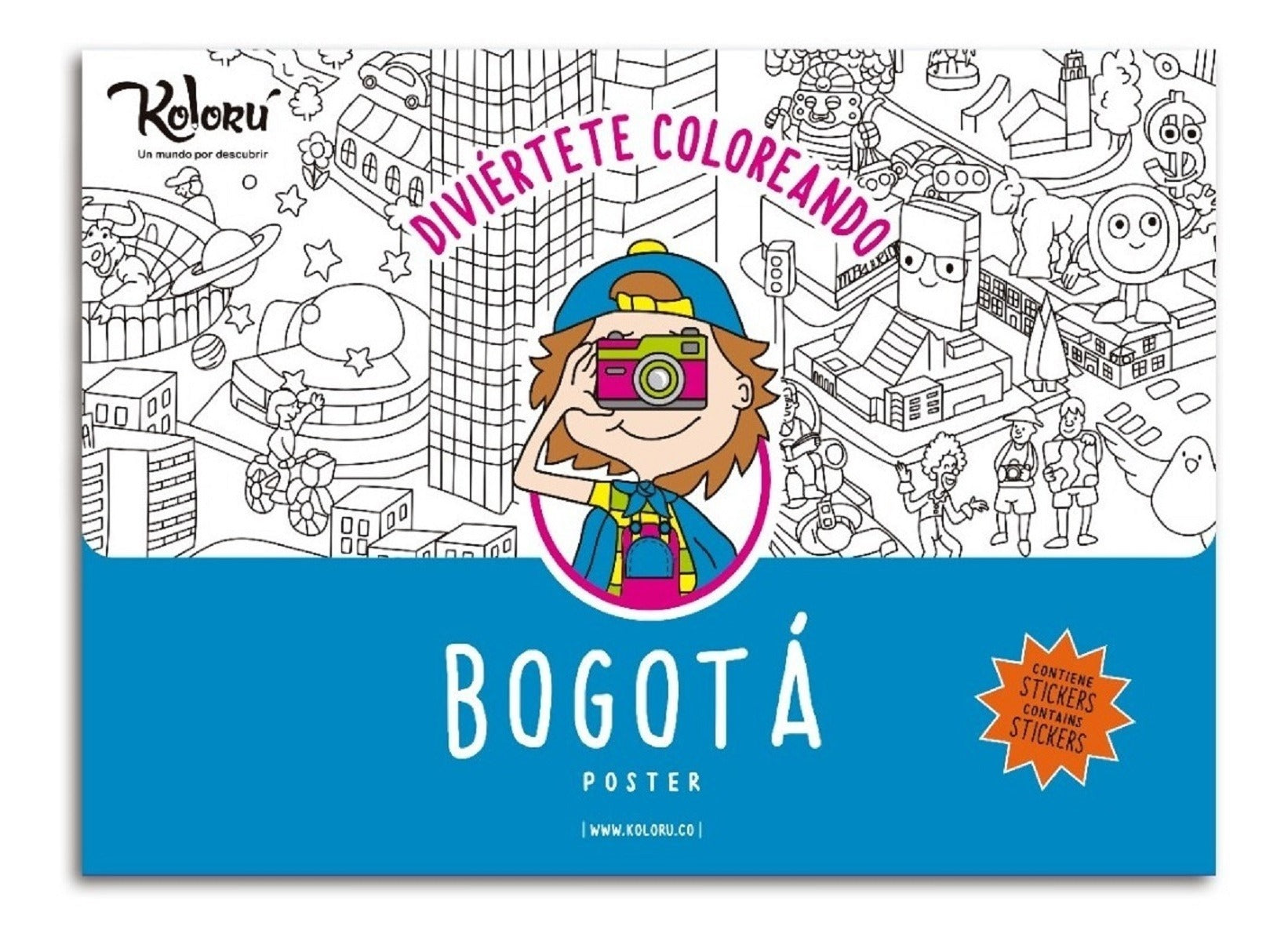 Poster Para Colorear: Bogota