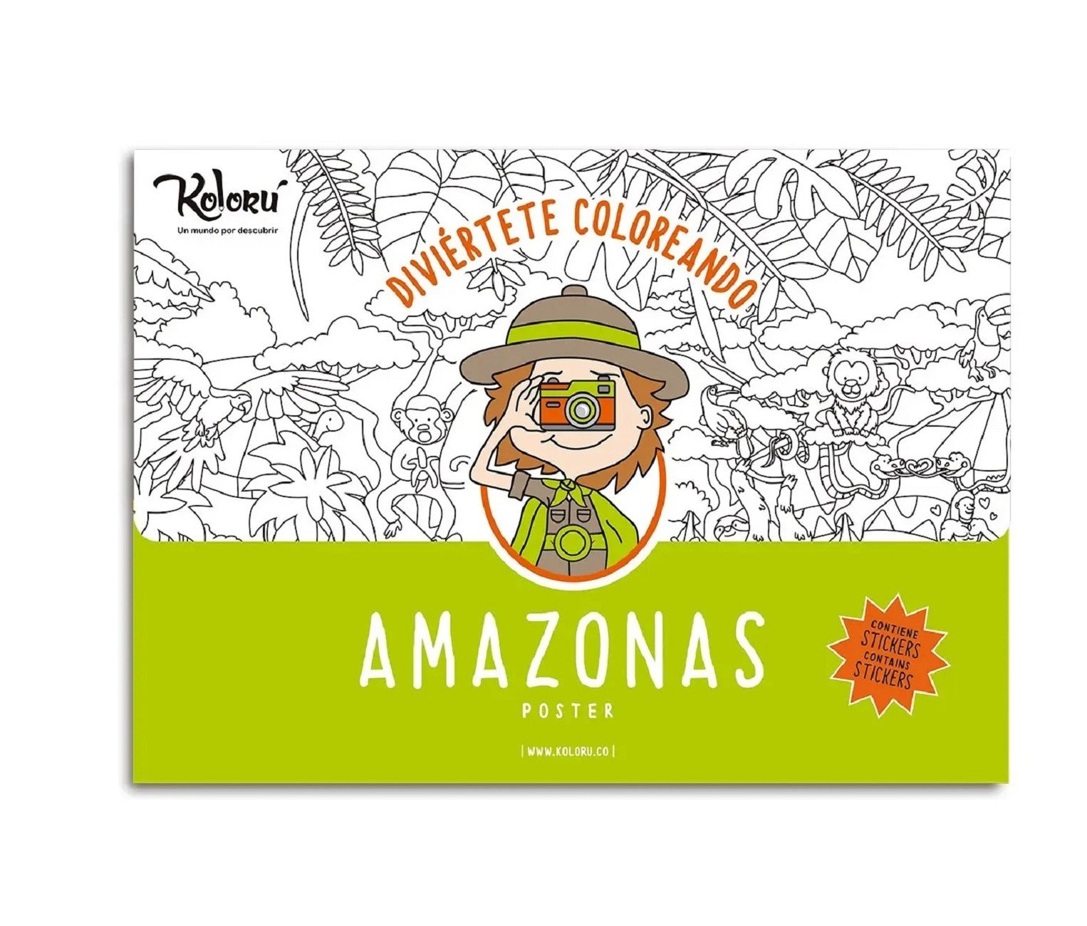 Poster Para Colorear: Amazonas