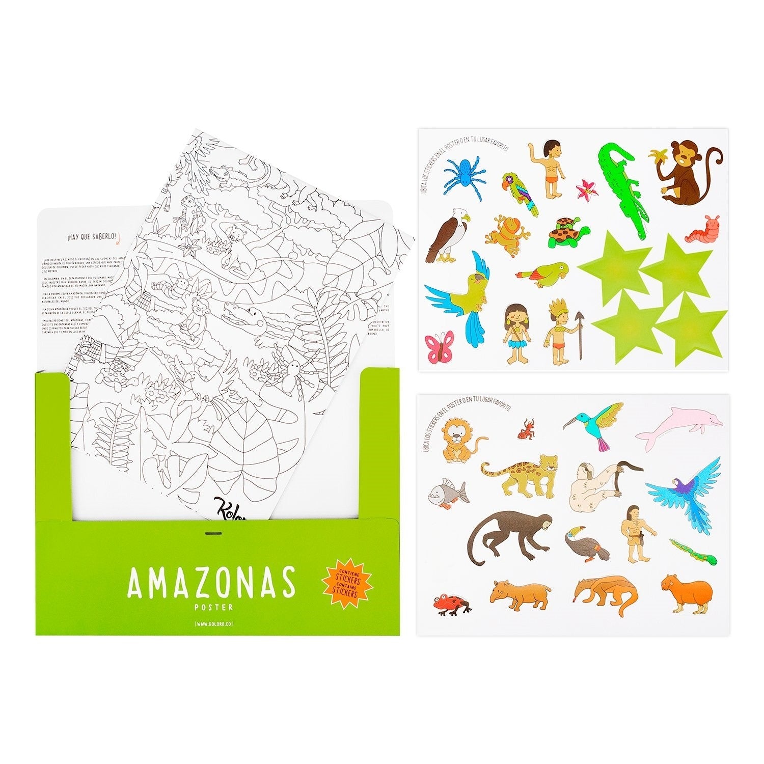 Poster Para Colorear: Amazonas