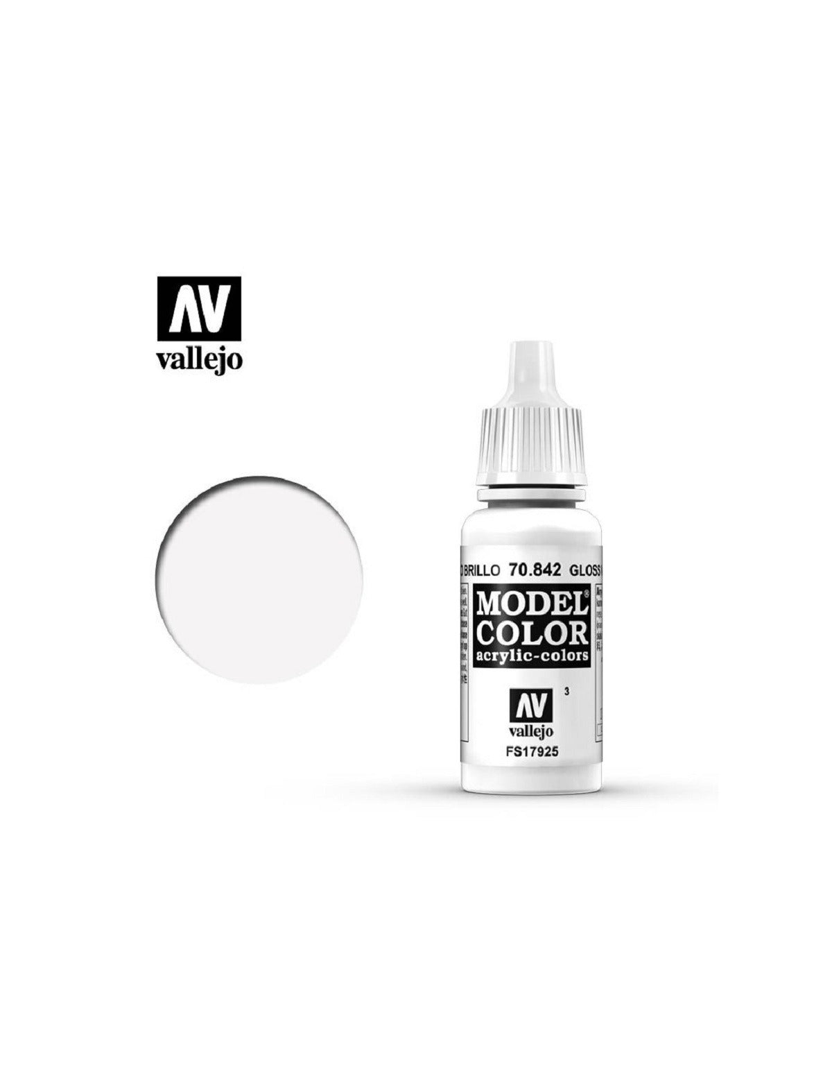 Acrilico Modelo Color - Blanco Brillo
