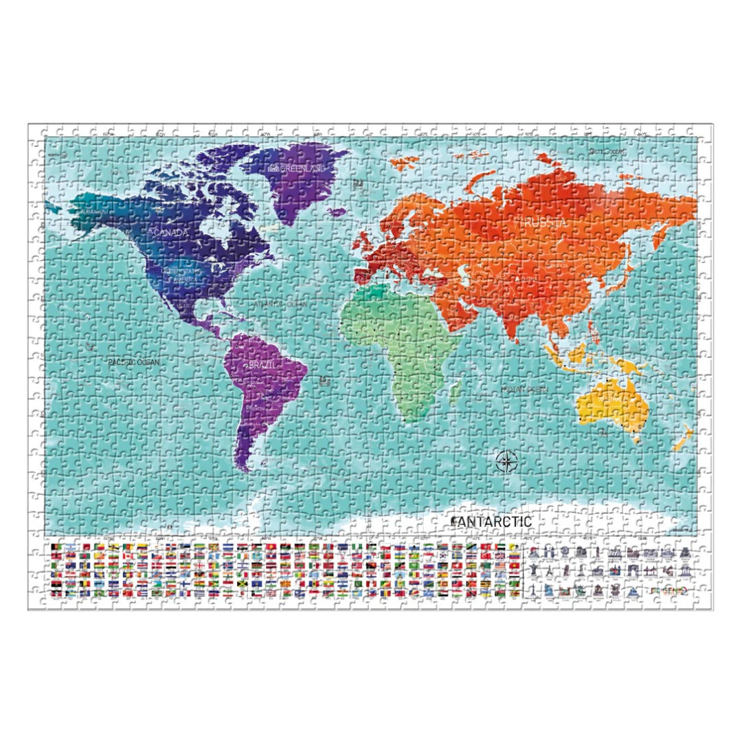 Rompecabezas Mapa Geográfico - 1000 Piezas