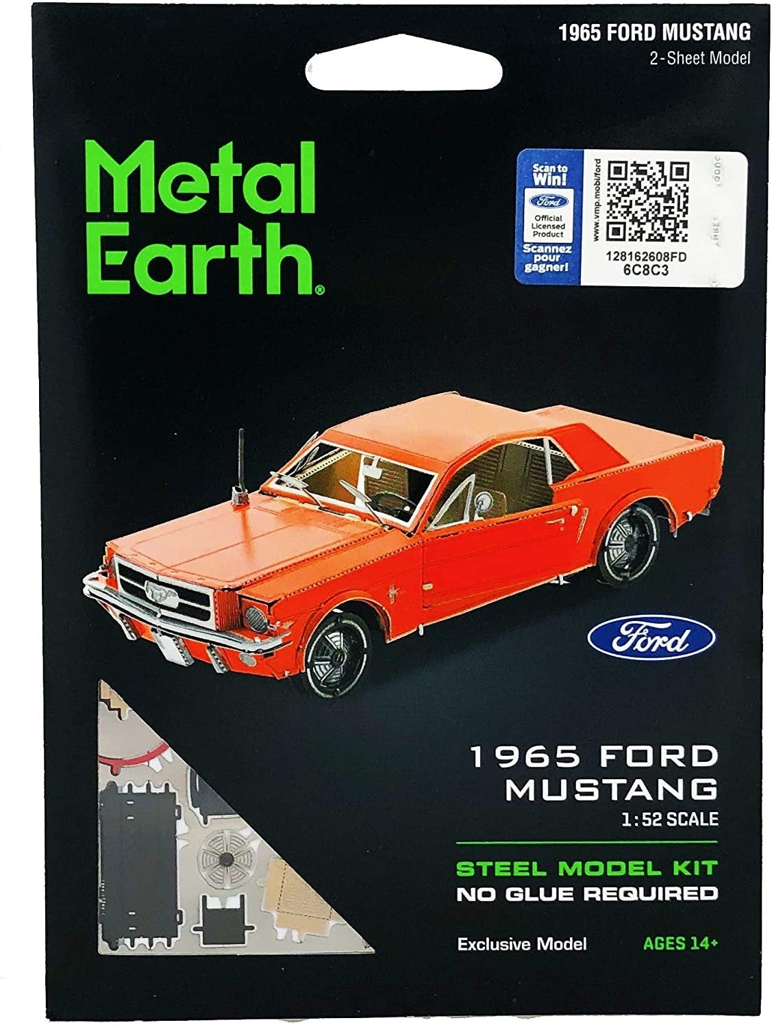 Ford Mustang 1965 Rojo - Para Armar