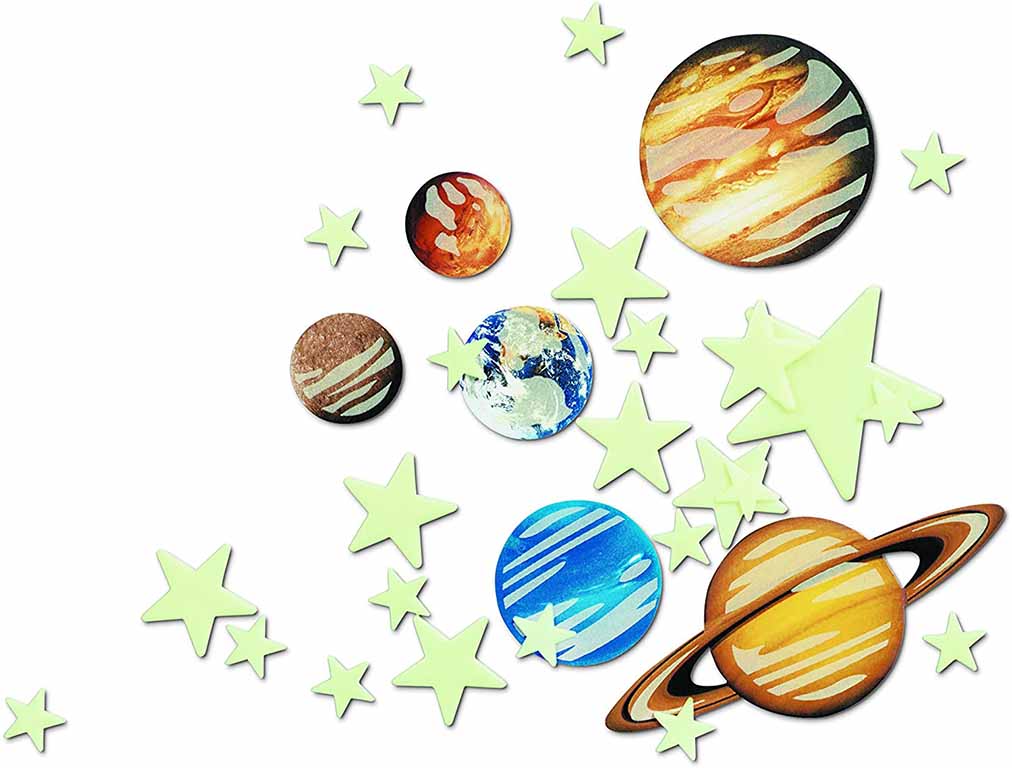 Glow In The Dark - 100 Piezas Con Planetas Y Super Novas