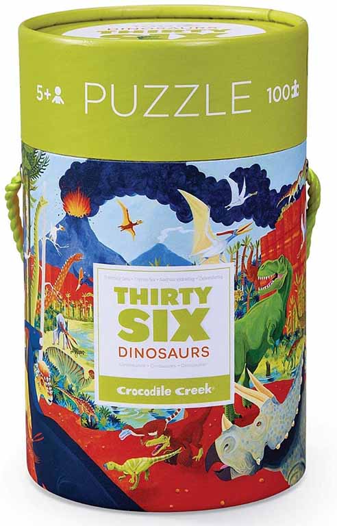Rompecabezas de 100 Piezas Y 36 Figuras / Dinosaurios