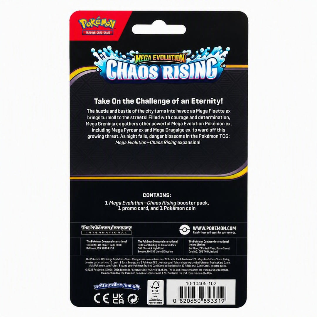 Pokémon: Mega Evolution Chaos Rising - Booster Blister X1 - Ing