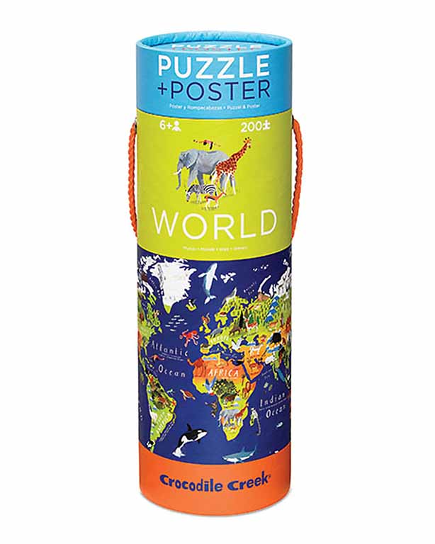 Rompecabezas de 200 Piezas + Poster / Mundo