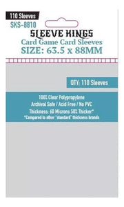 Fundas Protectoras Sleeve Kings Para Cartas 63.5x88mm X110 Transparente