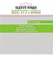 Fundas Protectoras Sleeve Kings Para Cartas 57.5x89mm X110 Transparente